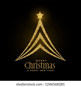 creative christmas tree made with glitter