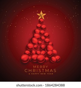kreativer Weihnachtsbaum mit Xmas Baubles-Design