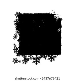 Creative Christmas, winter mask. Abstract element universal black and white
