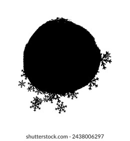 Creative Christmas, winter mask. Abstract element universal for design black and white