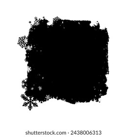 Creative Christmas, winter mask. Abstract element universal use for design black and white