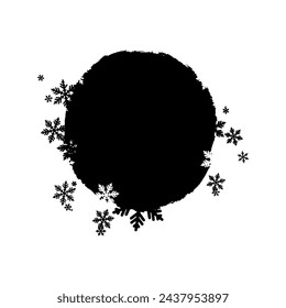 Kreative Weihnachten, Wintermaske. Basis Abstraktes Element universell für Design Schwarz-Weiß