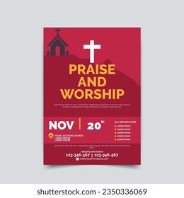 Creative church flyer design template