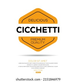 Creative (Cicchetti) logo, Cicchetti sticker, vector illustration.