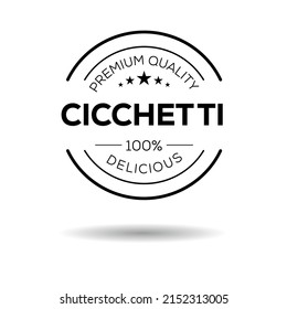 Creative (Cicchetti) logo, Cicchetti sticker, vector illustration.