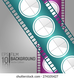 Creative Cinema Background Design. Vector Elements. Minimal Isolated Film Illustration. EPS10