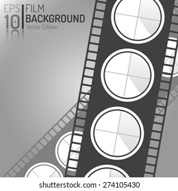 Creative Cinema Background Design. Vector Elements. Minimal Isolated Film Illustration. EPS10