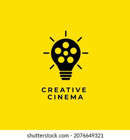 creative cinema logo design concept