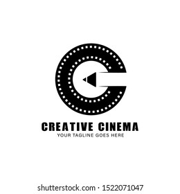 creative cinema logo design, icon design illustration template elements