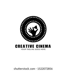 creative cinema logo design, icon design template elements
