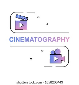 Creative cinematography illustration. Easy to edit with vector file. Can use for all your graphic design content. Especially about multimedia