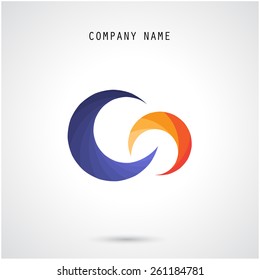 Creative circle abstract vector logo design template. Corporate business technology creative logotype symbol.Vector illustration