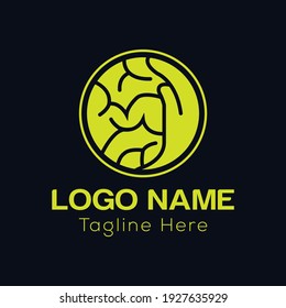 Diseño del logotipo de cuidado cerebral creativo adecuado para el logotipo de la empresa, impresión, digital, icono, aplicaciones y otros fines de marketing