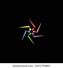 Creative circle colorful vector logo design