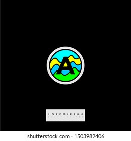 creative circle colorful world abstract A logo letter design concept suitable for business, technology, science, and education symbol.