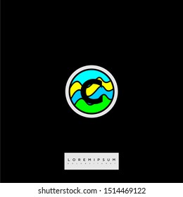 creative circle colorful world abstract C logo letter design concept suitable for business, technology, science, and education symbol.