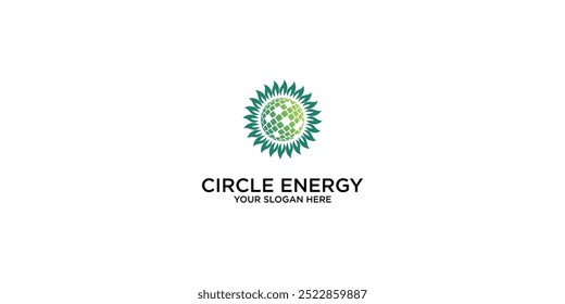 Creative circle energy logo design with modern concept premium vector