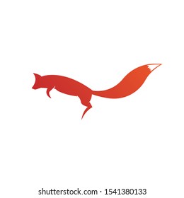 Creative circle fox logo vector. Round fox logo template