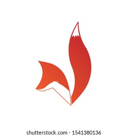 Creative circle fox logo vector. Round fox logo template