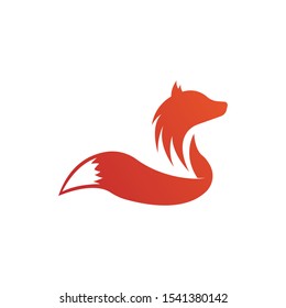 Creative circle fox logo vector. Round fox logo template