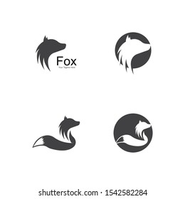 Creative circle fox logo vector. Round fox logo template
