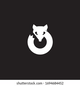 Creative circle fox logo vector, Round Fox Logo Template

