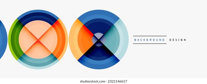 Creative circle geometric abstract background