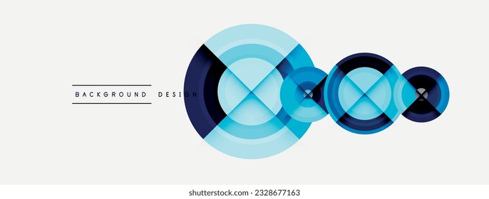 Creative circle geometric abstract background