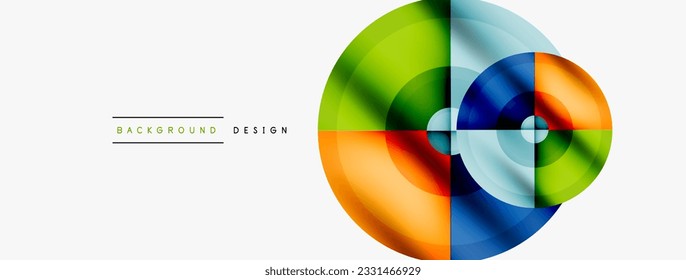 Creative circle geometric abstract background
