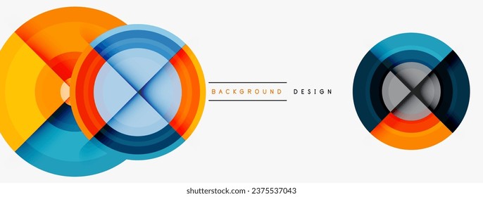 Creative circle geometric abstract background