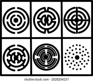Creative circle icon for brand name.