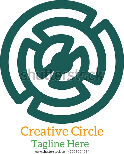 Creative Circle Icon Brand Name Stock Vector (Royalty Free) 2028204254 ...