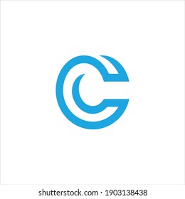 creative circle letter C lineart