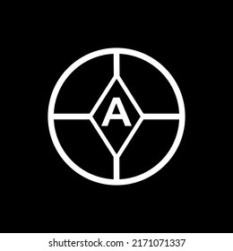 Ein Creative Circle Letter Logo Konzept. Ein Briefdesign.
