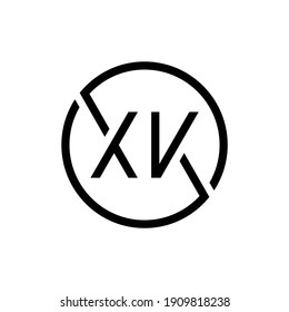 Creative Circle Letter XK Logo Design Abstract Modern vector Illustration