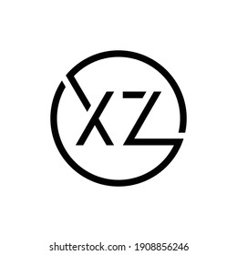 Creative Circle Letter XZ Logo Design Abstract Modern vector Illustration