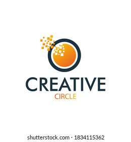 Creative circle logo, lens design concept, circle energy, power logo design, ball logo