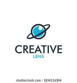 Logotipo de círculo creativo, concepto de diseño de lente, energía de círculo, diseño de logotipo de potencia, logotipo de bola