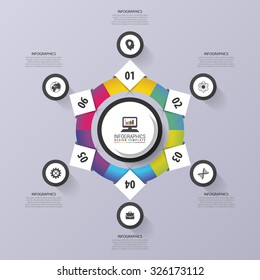 Creative circle. Modern design template. Infographic concept. Vector illustration