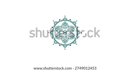 Creative circle ornament islamic background design with modern concept premium vector