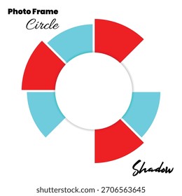 Creative circle photo frame with infographic style