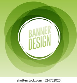 Creative circle round overlay banner with place for text. Frame template