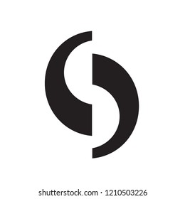 Creative Circle S Letter Logo with Negative Space