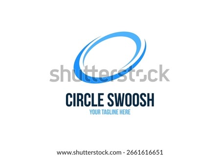 Creative circle swoosh logo design template vector illustration idea
