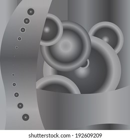 Creative circles background with space for text. Vector illustration.