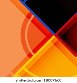 Creative circles geometric abstract background with 3d effect, vector trendy template