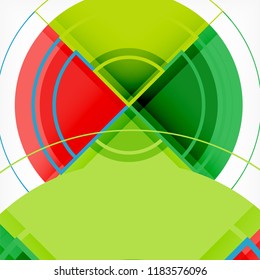 Creative circles geometric abstract background with 3d effect, vector trendy template