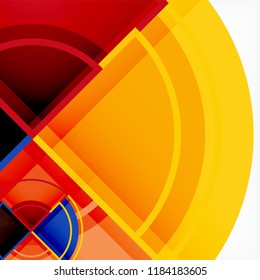 Creative circles geometric abstract background with 3d effect, vector trendy template