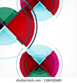 Kreative Kreise geometrischer abstrakter Hintergrund mit 3D-Effekt, Vektorgrafik-Trendvorlage