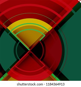 Color de fondo abstracto geométrico de círculos creativos con efecto 3d, plantilla de moda vectorial